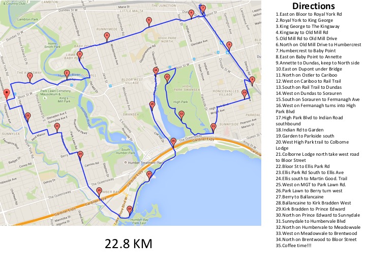 Rail Trail Routes 22 km route map